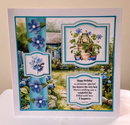 2 Panel frog/toad Birthday card front 1 by Jackie Odonnell