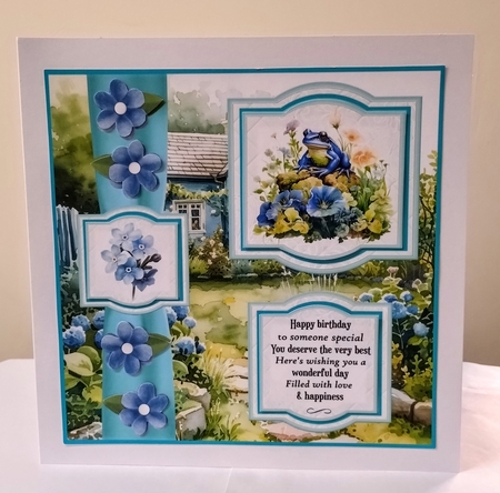 2 Panel frog/toad Birthday card front 3 by Jackie Odonnell