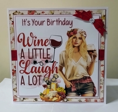 7x7 Birthday wine wishes choice of four mini kit by Jackie Odonnell