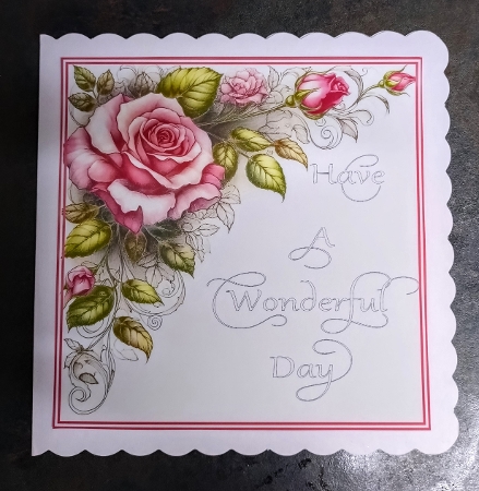 Wonderful day Pink Rose by Jackie Odonnell