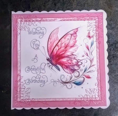 Magenta Birthday Butterfly by Jackie Odonnell