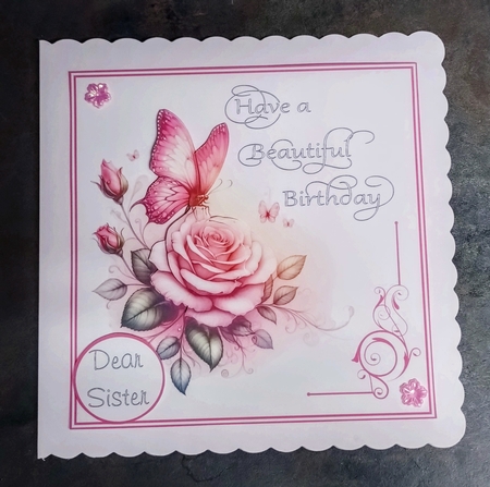 Sweet Rose Butterfly by Jackie Odonnell