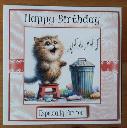 Birthday Singing Alley Cat by Jackie Odonnell