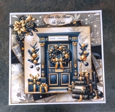 Black & Gold Christmas 7x7 by Jackie Odonnell