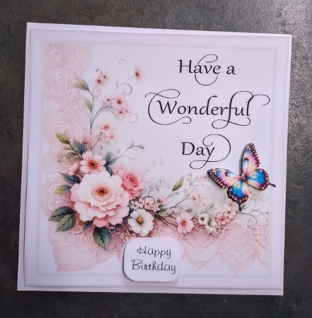 Wonderful Day Rose Lace Corner by Jackie Odonnell