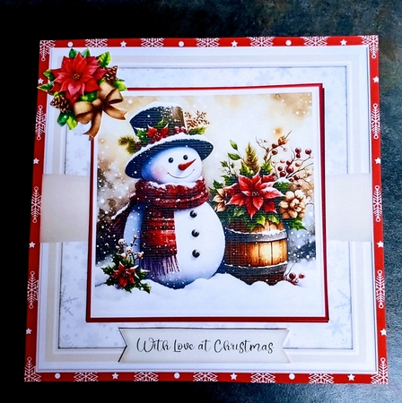 Burgundy Snowman by Jackie Odonnell
