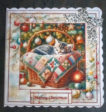 Christmas Kitten in a Basket Mini Kit by Jackie Odonnell