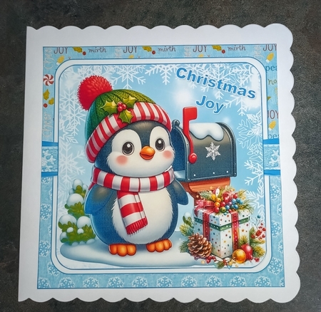 7x7 Penguin Christmas Joy choice of four mini kit by Jackie Odonnell