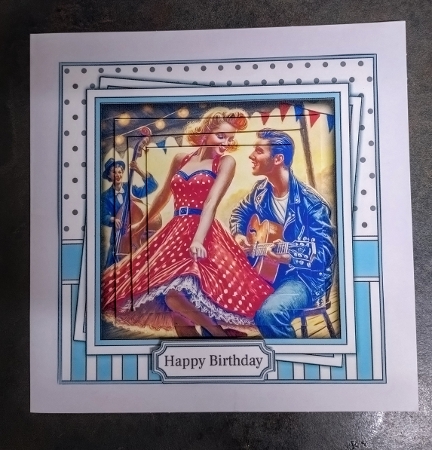 1950s Rock n Roll-Themed Card Pyramage Mini Kit pack by Jackie Odonnell