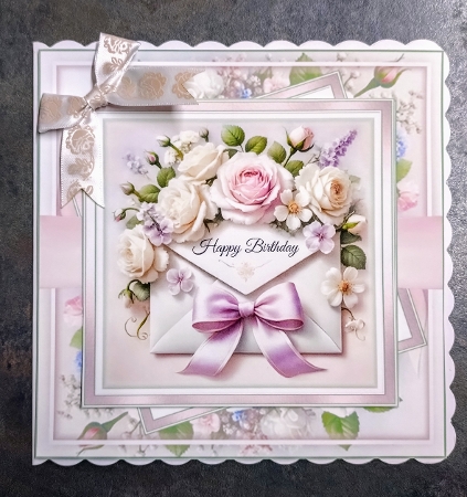Floral Birthday Envelope by Jackie Odonnell