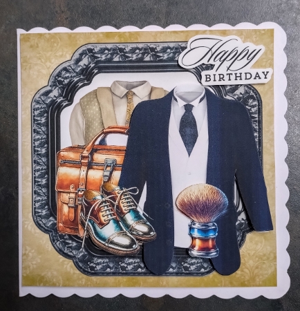 Vintage Male Card Birthday   7x7 Mini Kit by Jackie Odonnell