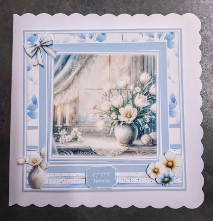 Happy birthday White Tulips by Jackie Odonnell