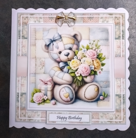 Patchwork Ted Mini Page Kit by Jackie Odonnell