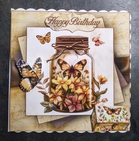 Antique Butterfly Mini Kit 7X7 by Jackie Odonnell
