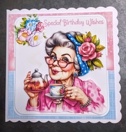 7x7 Birthday tea and cake choice of four mini kit by Jackie Odonnell