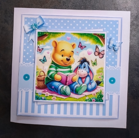 Pooh Bear And Friends Card & Toppers Set by Jackie Odonnell