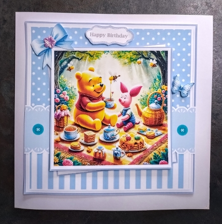 Pooh Bear And Friends Card & Toppers Set by Jackie Odonnell