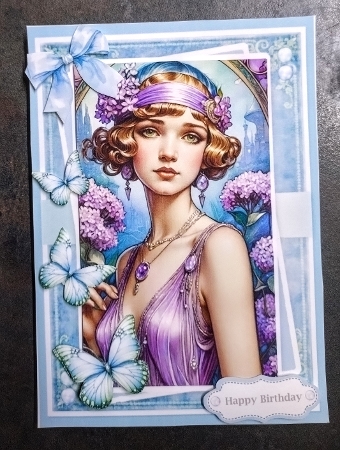 Art Deco Spring Lady 2 ~ Lilac by Jackie Odonnell
