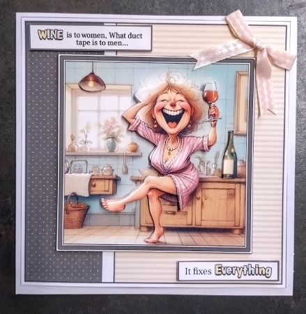 Wine Fixes Everything Birthday 7x7 Mini Kit by Jackie Odonnell