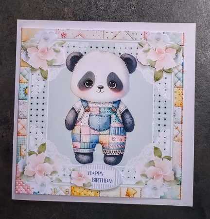 MINI KIT: CUTE PANDA 7 X 7 by Jackie Odonnell