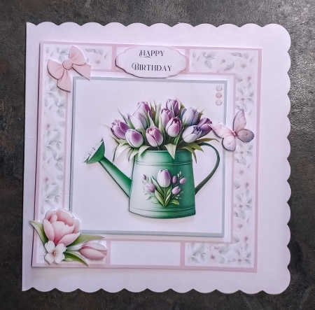 Watering Can Tulips by Jackie Odonnell