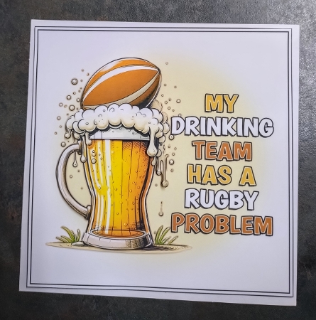 Drinking team has a rugby problem  7x7 mini kit by Jackie Odonnell