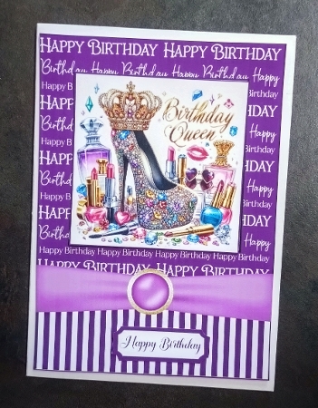 Birthday Queen Card 7x5 by Jackie Odonnell