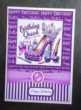 Birthday Queen Card 7x5 by Jackie Odonnell
