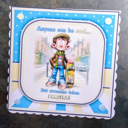 Awesome takes practice 7x7 mini kit  A Birthday Card with Style & Swagger by Jackie Odonnell