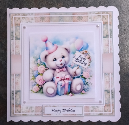 Birthday Teddy by Jackie Odonnell