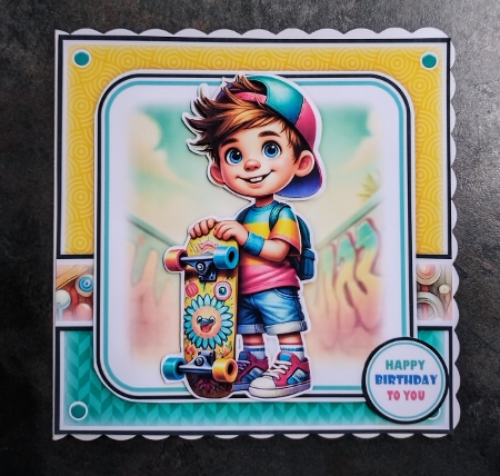 Skateboard Boy 2 Mini Kit by Jackie Odonnell