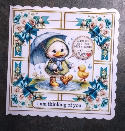 get well duck and roses by Jackie Odonnell