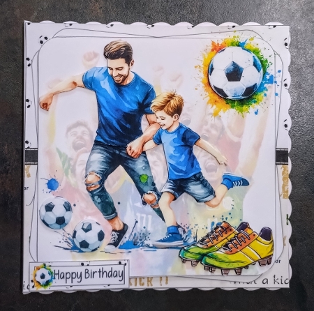 7x7 Soccer dad choice of four birthday/fathers day mini kit by Jackie Odonnell