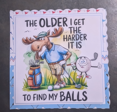 7x7 Funny golfers male & female choice of three mini kit by Jackie Odonnell
