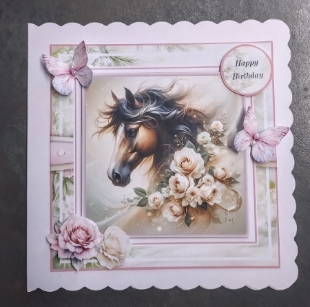 Majestic Horses and Roses by Jackie Odonnell