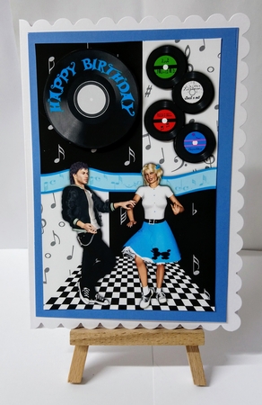 Blue Rock N Roll Birthday by Jackie Odonnell