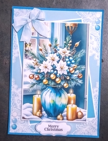 Christmas Lace Flower Vase by Jackie Odonnell