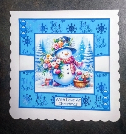 Let It Snow Card Front 6x6 by Jackie Odonnell