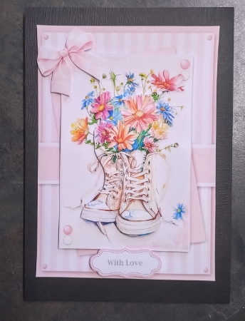 Pretty Pink Floral Sneakers by Jackie Odonnell