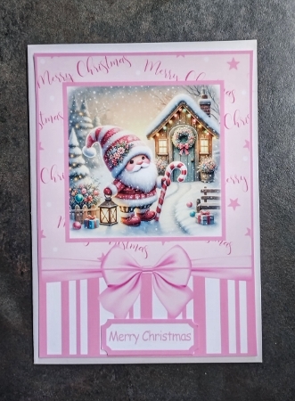 Christmas Gnomes Card Front 5x7 by Jackie Odonnell