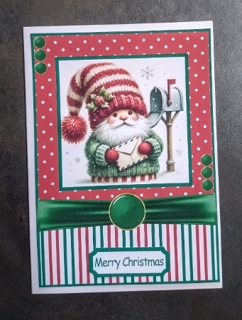 Christmas Gnomes Letters To Santa Card Front 5x7 by Jackie Odonnell