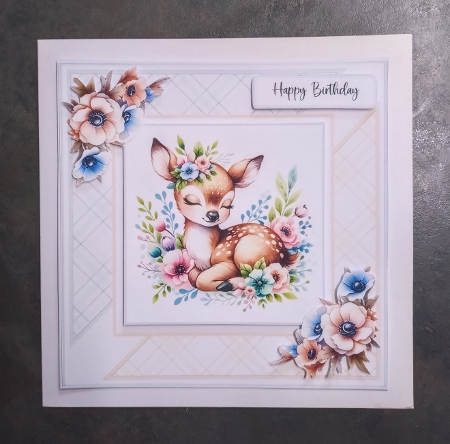 Fawn in Flowers by Jackie Odonnell