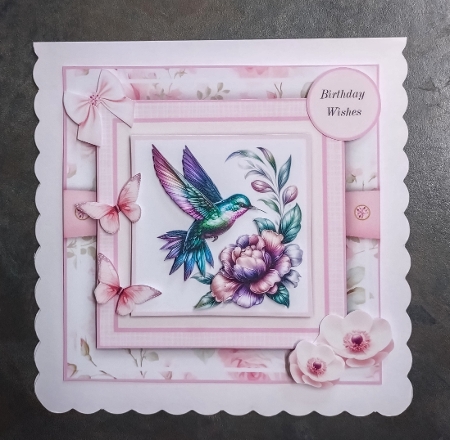 Radiant Hummingbird Floral Harmony by Jackie Odonnell