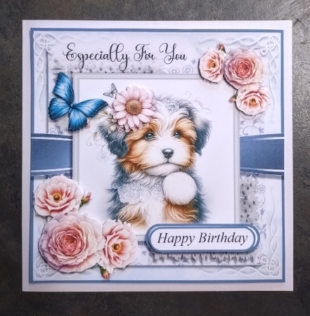 Roses Puppy Birthday by Jackie Odonnell