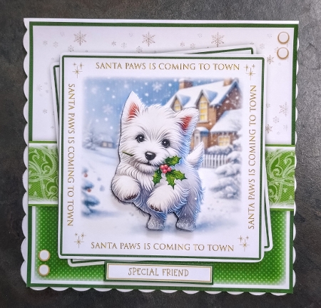 Santa Paws Holly Westie Mini Kit by Jackie Odonnell