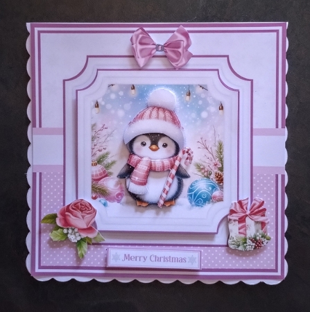 CHRISTMAS PENGUIN - WITH DECOUPAGE by Jackie Odonnell