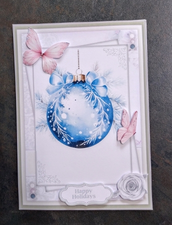  Set of 3 ~ Blue Christmas Wishes Mini Kit by Jackie Odonnell