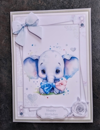  Set of 3 ~ Baby Elephant Greetings Mini Kit by Jackie Odonnell