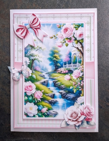 Beautiful Rose Garden With Set Of 3 Card Fronts by Jackie Odonnell