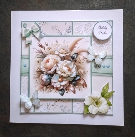 Vintage Flowers and Feathers by Jackie Odonnell